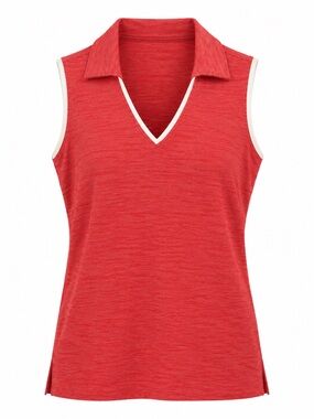 Bermuda Sands Sleeveless Golf Polo Pink/Coral XS